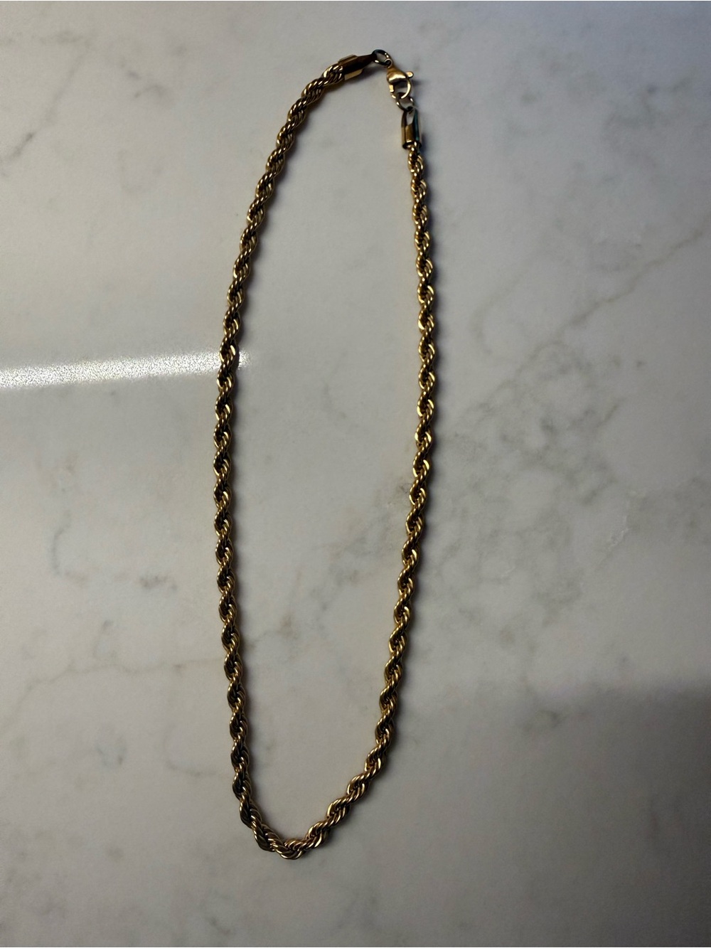 Elegant Women's Gold Rope Chain Necklace